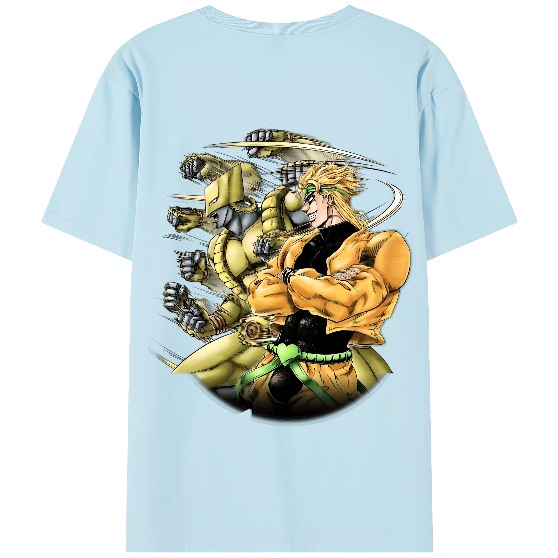 （画像用） ジョジョの奇妙な冒険 ディオ?ブランドー JoJo's Bizarre Adventure Dio Brando 綿100％半袖Tシャツ（背面プリント）